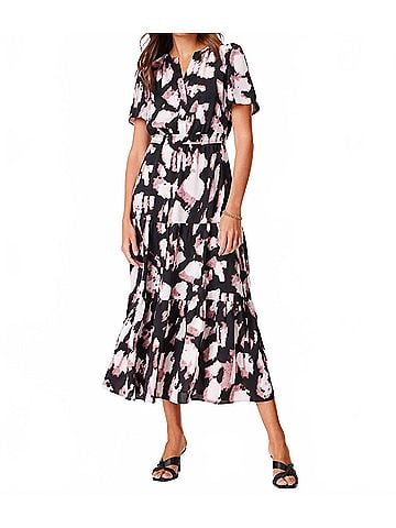 Nic + Zoe Spring Shadow Daydream Dress in Black Multi (view 2)