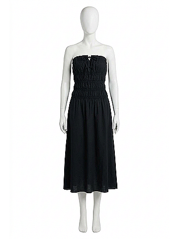 Onia Smocked Maxi Dress in Black (view 1)