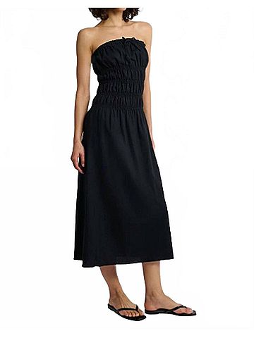 Onia Smocked Maxi Dress in Black (view 2)