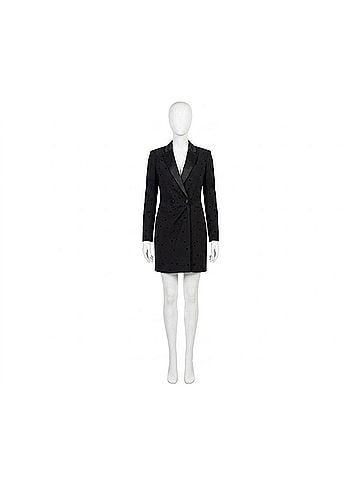 Ralph Lauren Crepe Mini Dress in Black (view 1)
