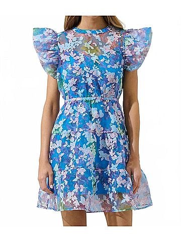 Sugarlips Eleni Dress in Cobalt Multi (view 2)