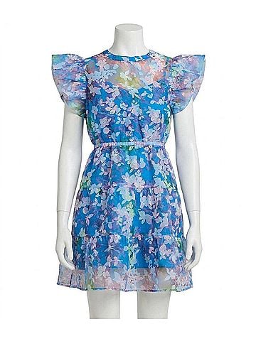 Sugarlips Eleni Dress in Cobalt Multi (view 1)