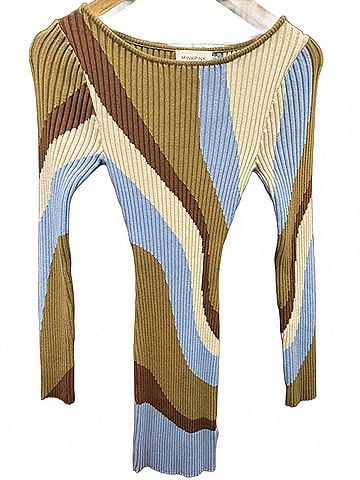Minkpink Women's Darla Intarsia Knit Mini Dress in Multi (view 2)