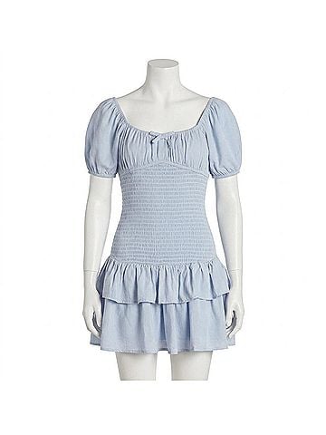 Katie J NYC Junior Ellie Dress in Baby Blue (view 1)