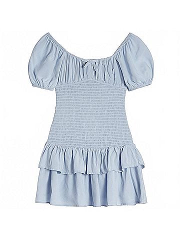 Katie J NYC Junior Ellie Dress in Baby Blue (view 2)