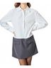 Endless Rose Solid White Val Collared Dress in White Size L - photo 5