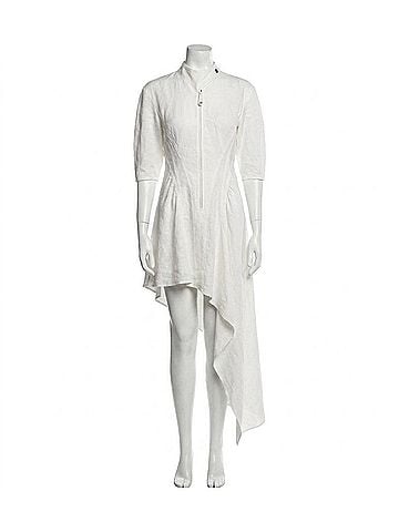 Stella McCartney Corset Asymmetric Dress in White (view 1)