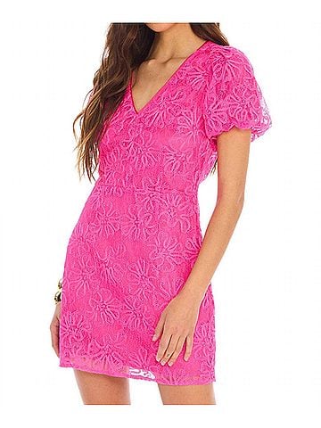 Allison Dixie Dress in Hot Pink (view 2)