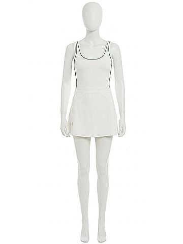 Splits 59 Martina Rigor Color Block Dress in White (view 1)