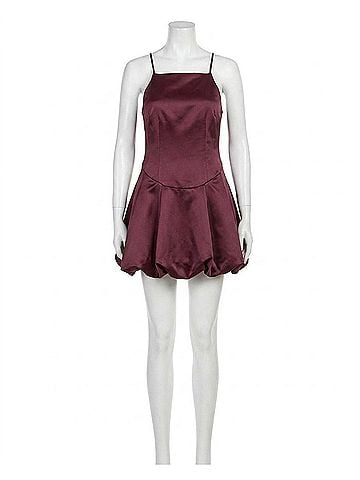 TCEC Alice Balloon Hem Dress in Purple (view 1)