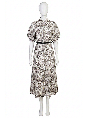 Flying Tomato Heritage Bloom Midi Dress in Natural (view 1)