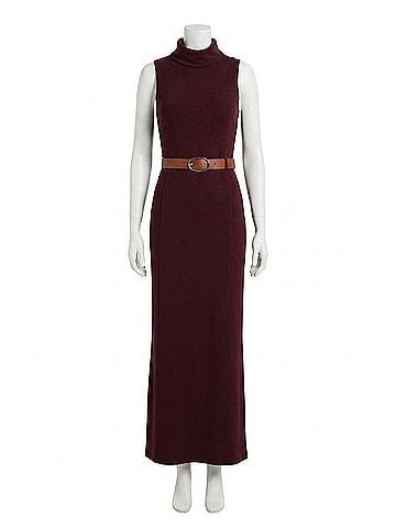 THE NORMAL BRAND Eloise Column Dress in Port Wine (view 1)