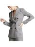 Theory Plaid Black Gray White Blazer Size 8 - photo 2