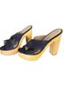 Veronica Beard 100% Suede Floral Solid Brown Blue Mule/Clog Size 9 1/2 - photo 4