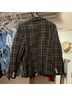 Shein Checkered-gingham Black Gold Blazer Size M - photo 4