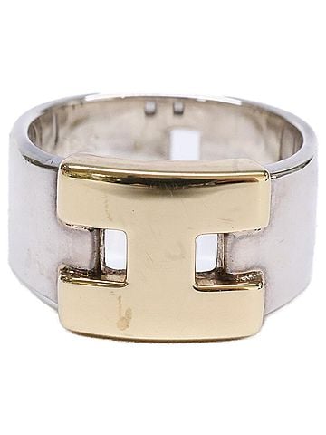 Hermès HERMES Hermes Ag925 x Au750 Hercules Ring, Silver Yellow Gold, Women's (view 1)