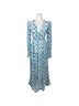Rococo Sand Print Blue White Casual Dress Size S - photo 1