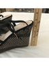 Fergalicious Print Black Ivory Wedges Size 10 - photo 5