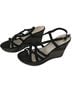 Fergalicious Print Black Ivory Wedges Size 10 - photo 1