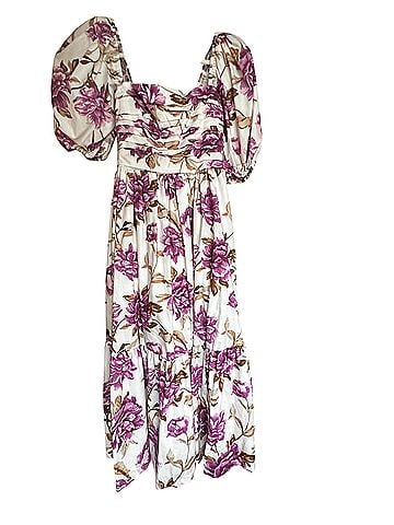 Abercrombie & Fitch Emerson Poplin Puff Sleeve Midi Casual Dress (view 1)