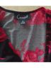 Connected Apparel Floral Black Red Cocktail Dress Size 10 - photo 3