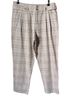 Sundance Plaid Tan Brown Linen Pants Size 6 - photo 1