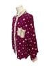 Easel 100% Cotton Floral Polka Dots Purple Button-Down Shirt Size L - photo 5