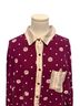 Easel 100% Cotton Floral Polka Dots Purple Button-Down Shirt Size L - photo 4