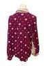 Easel 100% Cotton Floral Polka Dots Purple Button-Down Shirt Size L - photo 3