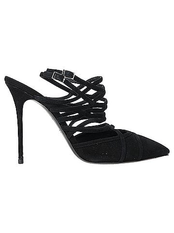 Giuseppe Zanotti Giuseppe Zanotti Lace Up Strappy Pumps in Black Suede (view 1)