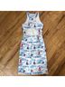 Flagpole Print Blue White Casual Dress Size M - photo 3