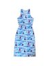 Flagpole Print Blue White Casual Dress Size M - photo 2