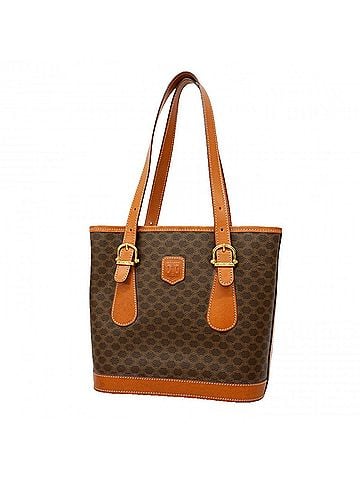 Céline Celine Macadam Tote Bag, Brown, Women's (view 1)