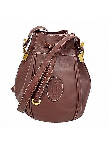Cartier Cartier Must Shoulder Bag, Leather, Bordeaux, Women's (view 1)