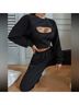 Shein Solid Black Casual Pants Size M - photo 3