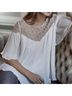 Floreat 100% Polyester Floral Tan Short Sleeve Blouse Size 4 - photo 8