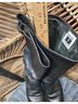 FRYE 100% Leather Black Boots Size 9 - photo 8