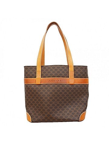 Céline Celine Macadam Tote Bag, Brown, Women's, P2907528 (view 1)