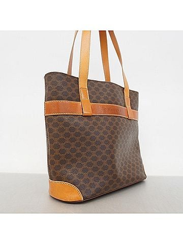 Céline Celine Macadam Tote Bag, Brown, Women's, P2907528 (view 2)