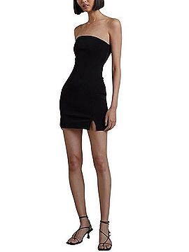 mini black strap dress Kaia – Amsale main image 1