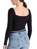 Reformation Black Long Sleeve Top Size XS - photo 2