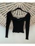Reformation Black Long Sleeve Top Size XS - photo 3