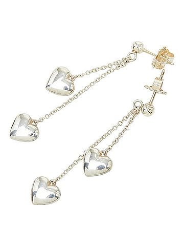 Tiffany & Co. Tiffany & Co. Double Heart Drop Swing Earrings, SV925 Silver, Women's. (view 2)