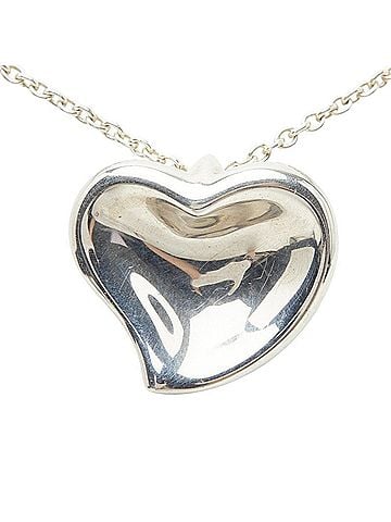 Tiffany & Co. Tiffany & Co. Curved Heart Necklace, SV925 Silver, Women's. (view 2)
