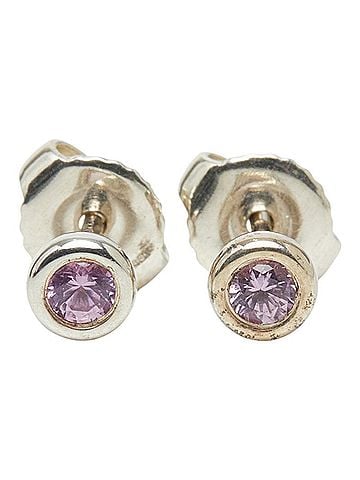 Tiffany & Co. Tiffany & Co. SV925 Silver Pink Sapphire Color by the Yard Earrings for Women (view 2)