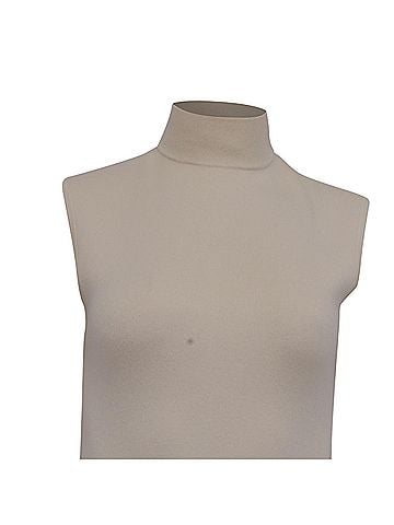 Ralph Lauren  Ralph Lauren High-Neck Mini Dress in Cream Cashmere (view 2)