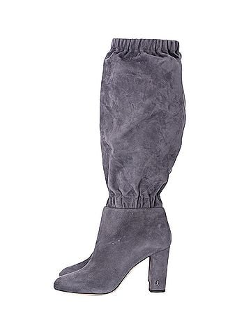 Jimmy Choo Jimmy Choo Maxyn 85 Knee-high Boots in Grey Suede (view 2)