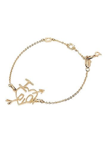 Christian Dior Christian Dior Dior Heart Arrow Bracelet, Gold Plated, Women's (view 1)