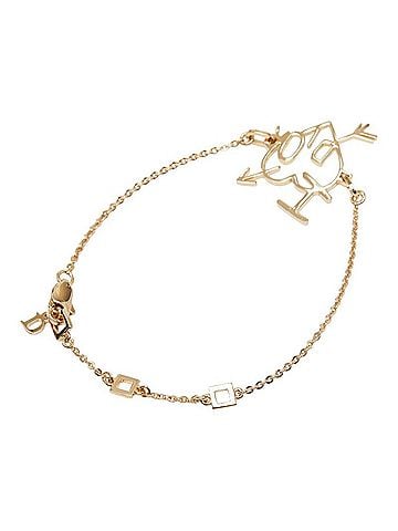 Christian Dior Christian Dior Dior Heart Arrow Bracelet, Gold Plated, Women's (view 2)