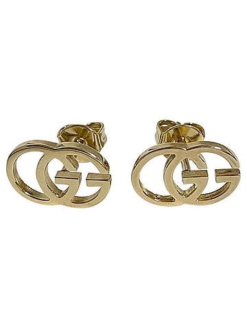 Gucci Gucci women's GG Running earrings, 18K gold, with aftermarket metal backs. (view 1)